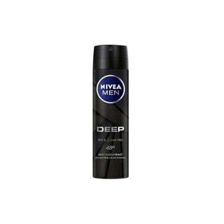 NIVEA นีเวีย Men Spray Deep Black Charcoal Darkwood 150 ml.