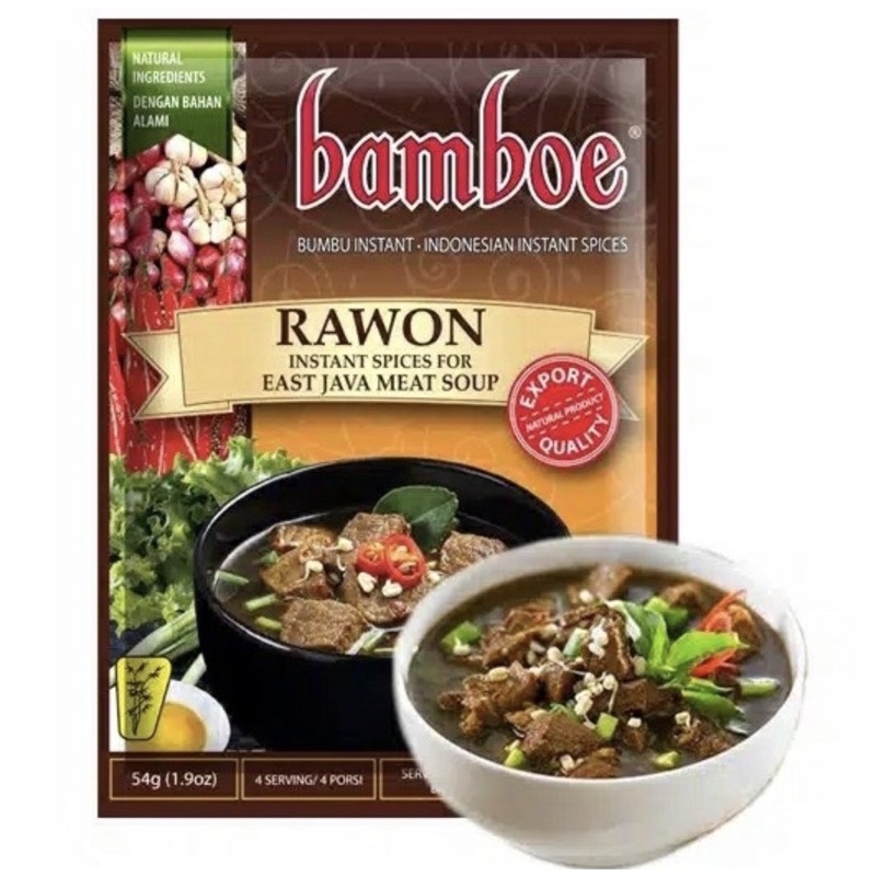 Indonesia Bamboe Bumbu Instant Rawon / East Java Meat Soup 54gr