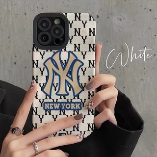 เคสป้องกันโทรศัพท์มือถือหนัง ลาย NY New York Yankees หรูหรา สําหรับ iphone 14 Pro Max i14 13 Pro Max i13 13pro 11 Pro Max i11 X XR Xs Max 7plus 8plus 12Pro 12 Pro Max