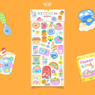 Kitchen room sticker สติ๊กเกอร์ใส ลอกได้ไม่มีคราบกาว | MAYSAA.HOUSE