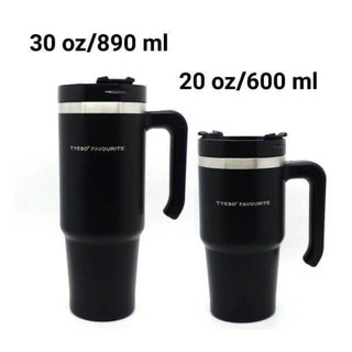 TYESO เเก้วน้ำ20 Oz,30 Oz มีหูจับ เก็บความร้อน-เย็น สแตนเลส304