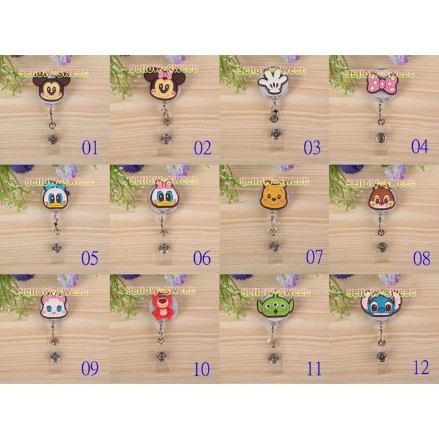 YellowSweet - โยโย่ติดบัตร ยืดหดได้ โยโย่บัตรพนักงาน keychain