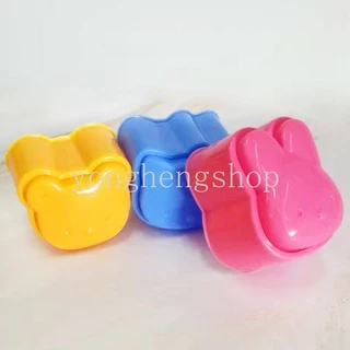 ชุดแม่พิมพ์ทําซูชิ ข้าวปั้น รูปการ์ตูนหมี กระต่ายน่ารัก DIY สําหรับเด็ก 3 ชิ้น ต่อชุด