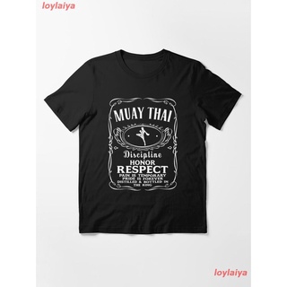 เสื้อยืดคอกลมloylaiya Thailand ประเทศไทย มวยไทย เสื้อพิมพ์ลาย Muay Thai Essential T-Shirt เสื้อยืดผู้หญิง เสื้อยืดผู้ชาย