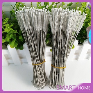 แปรงล้างหลอดดูด จุกนม ขนไนล่อน ไม่ทำให้เป็นรอย  Stainless steel soft straw straw brush