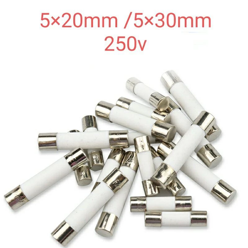 แพ็ค5ตัว ฟิวส์ เซรามิก (5×20)(6×30)mm250V 30mm 500v 0.5A 1A 2A 3A 4A 5A 6.3A 8A 10A 15A 20A