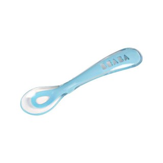 BEABA ช้อนซิลิโคนด้ามสั้น 2nd age soft silicone spoon - WINDY BLUE