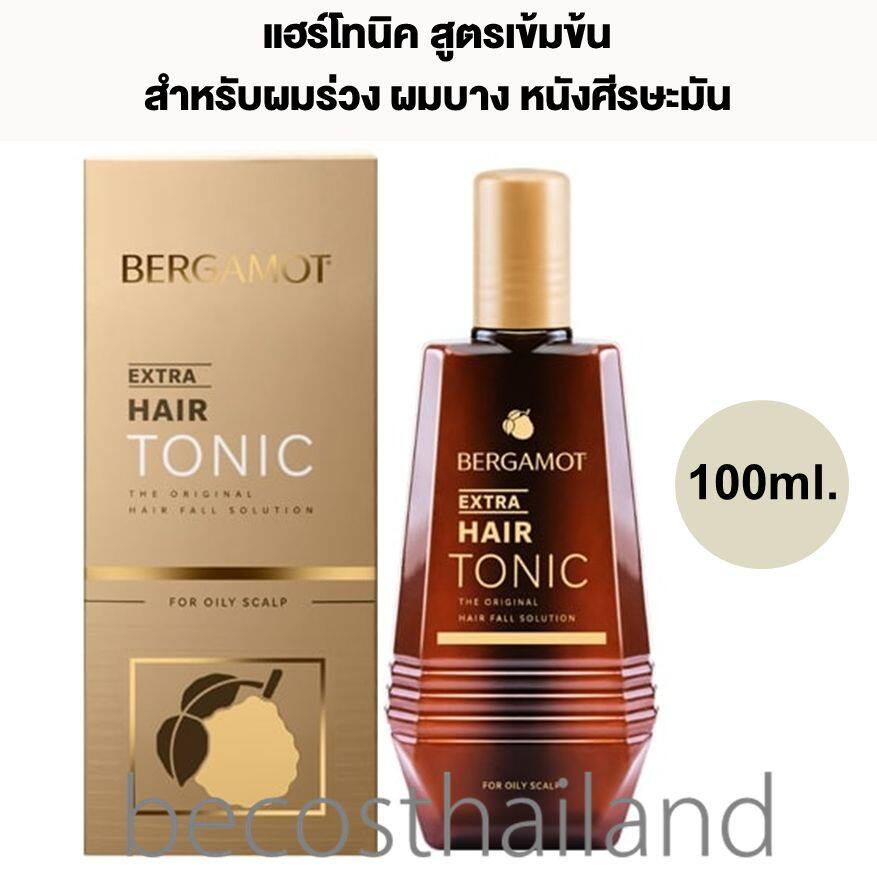 Bergamot Extra Hair Tonic for Oily Scalp 100ml. เบอกาม็อท เอ็กซ์ตร้า แฮร์โทนิค บำรุงหนังศีรษะ สูตรเข้มข้น