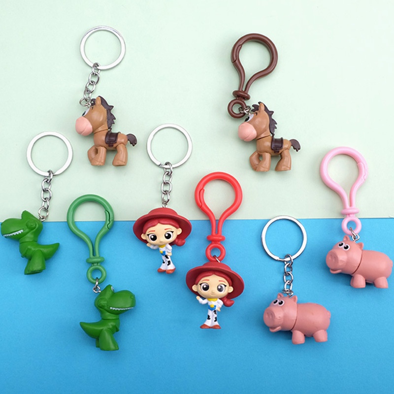 พวงกุญแจ จี้การ์ตูนอนิเมะ Toy Story Jessie Hug Dragon Ham Pig Red Heart Horse Dinosaur แบบสร้างสรรค์