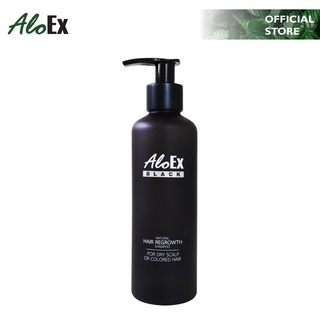 AloEx Hair Regrowth Black Shampoo 200 ml แชมพูลดผมร่วงสูตรข้าวเหนียวดำ [แพคเกจใหม่ ]