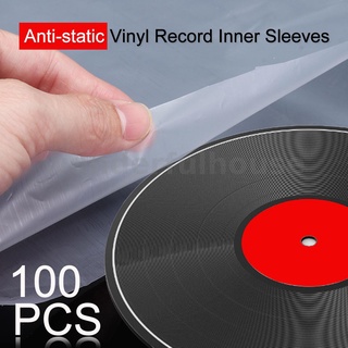 100PCS 12" Vinyl Record Protecter LP Record Plastic Bags Anti-static Record Sleeves Outer Inner Plastic Clear Cover