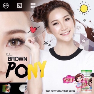 Pony Brown (x) Pola Brown บิ๊กอาย น้ำตาล โทนหวาน คละแบรนด์ Contact Lens Bigeyes คอนแทคเลนส์ ค่าสายตา สายตาสั้น -7.50