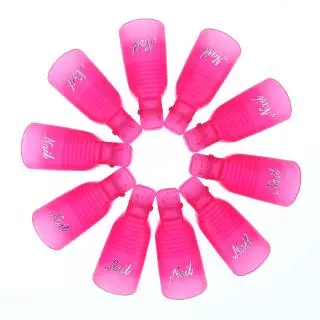 Monja ชุดคลิปหนีบเล็บ สําหรับล้างสีน้ำยาทาเล็บ 10 ชิ้น nail uv gel polish soak off removal clips