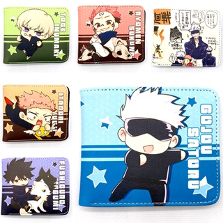 กระเป๋าสตางค์ ใบสั้น ลายการ์ตูนอนิเมะ Jujutsu Kaisen Itadori Yuji พร้อมช่องใส่เหรียญ และบัตร สําหรับผู้ชาย และผู้หญิง