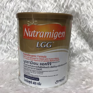 ราคาNutramigen LGG นมผงสูตรพิเศษขนาด 400 กรัม (1 กระป๋อง)