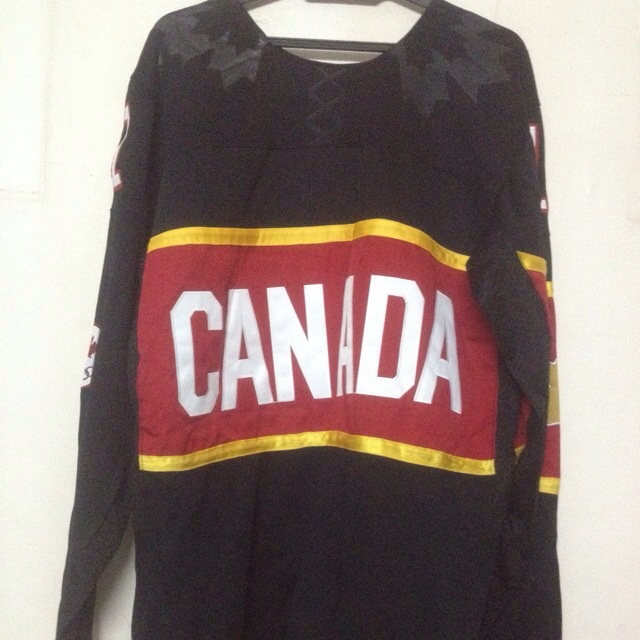 [RSVD] เสื้อกีฬาฮอกกี้ โอลิมปิก แคนาดา สีดํา