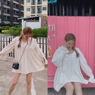 เสื้อคอวี  แต่งระบาย