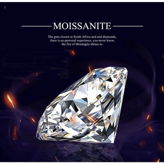 เพชรโมอีส (Moissanite)  น้ำหนัก 1 กะรัต VVS D color H&amp;A