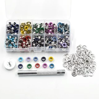 5 มม. สีสเปรย์ตาไก่ Rivets ปุ่มสี หัวเข็มขัดหลากสี Shoelaces eye รูโลหะเครื่องมือตาไก่