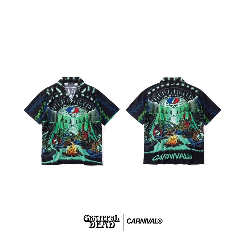 [พร้อมส่ง - ต่ำกว่าป้าย] เสื้อเชิ้ต CARNIVAL® x Grateful Dead “Miracle Me” collection - UFO Hawaii Shirt