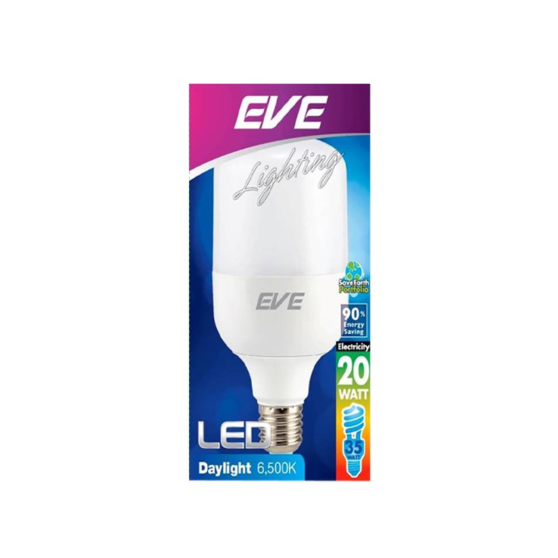 Therichbuyer หลอดไฟ LED Day Light EVE LIGHTING รุ่น Eve Hight Watt SHOP BULB E27 กำลัง 20 วัตต์