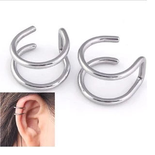 ต่างหู ไม่ต้องเจาะหู ตุ้มหู จิว | (CLP.2W) | Ear Clip Cuff Wrap Earrings No piercing-Clip Hollow Out U Pattern - 1 ข้าง