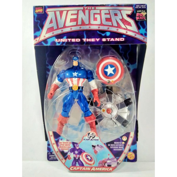 Avengers United They Stand Captain America Figure ToyBiz 1999 Marvel Legends / กัปตันอเมริกา มาเวล โมเดล ของแท้