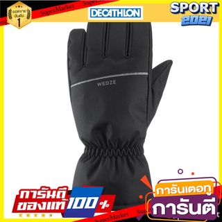 ถุงมือสกีสำหรับผู้ใหญ่รุ่น 100 (สีดำ) 100 adult ski gloves - black