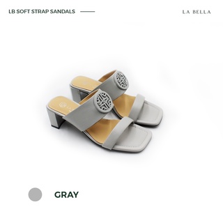 LA BELLA รุ่น LB SOFT STRAP SANDALS - GRAY