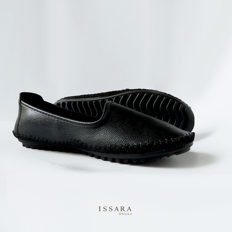 Nana Okada Flat Shoes รุ่น curve Soft'n go สีดำ