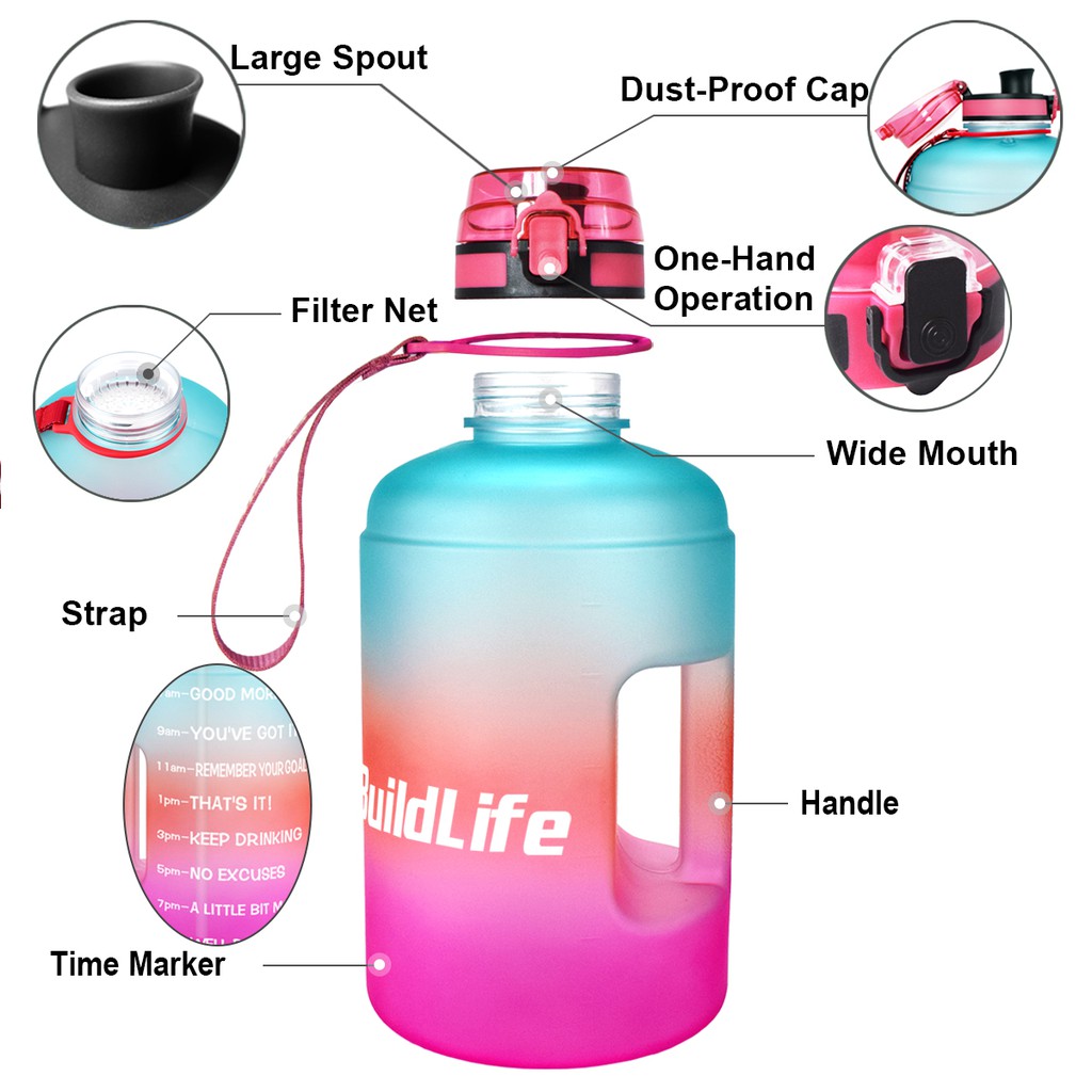 Quifit เหยือกน้ํา ความจุ 2.2 ลิตร พร้อมฝาปิด ไร้ BPA รูปที่ 5