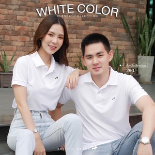 เสื้อโปโล สีขาวล้วน ครบไซส์ เก็บเงินปลายทางได้