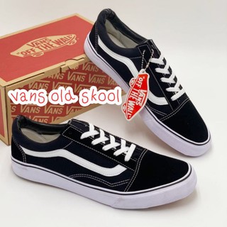 รองเท้า Vans old skool สีดำ-Black Size: 36 - 45 รองเท้าผ้าใบชายหญิง รองเท้าแฟชั่นรุ่นคลาสสิค