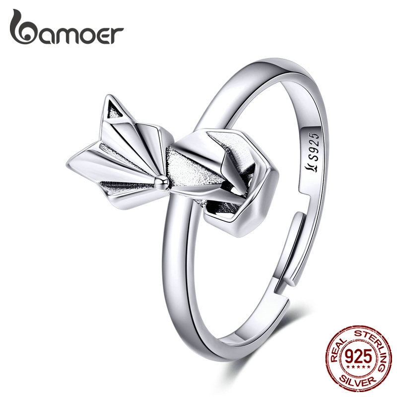 BAMOER 925 Silver Fashion Rings Little Fox SCR560