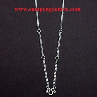 สร้อยแบนสแตนเลส เบอร์ 19-26 นิ้ว 5 องค์ (6 เส้น), Flat stainless necklaces no: 19-26 inches 5 rings (6 chains)