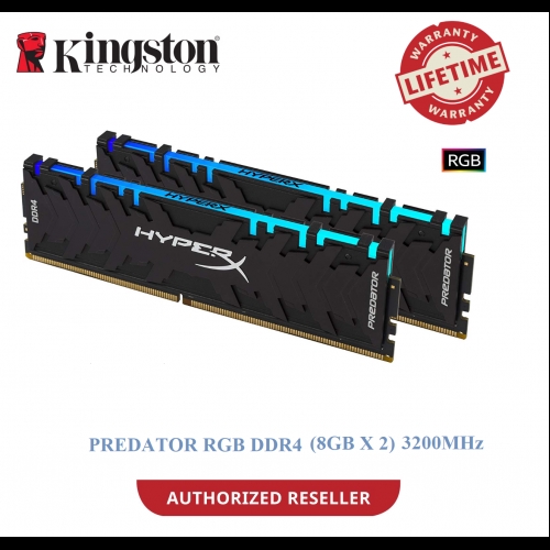 KINGSTON HYPERX PREDATOR 16GB DDR4 3200 CL16 8GBX2 (HX432C16PB3AK2/16)