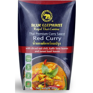 บลูเอเลเฟ่นท์ น้ำแกงแดงพร้อมปรุง 300กรัม Blue Elephant Red curry sauce 300g