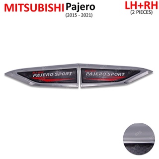 ครอบแก้ม ครอบแก้มข้างประตู 2 ชิ้น สำหรับ Mitsubishi Pajero ปี 2015-2021