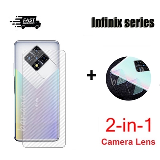 2in1 for Infinix  Camera Lens &amp; Carbon back film Infinix Zero 8 Hot 10 9 8 Play Note7 Lite Smart 5 TECNO POVA 2