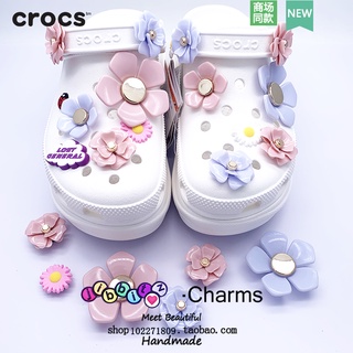 Crocs/jibbitz  ติดรองเท้า จี้หัวเข็มขัด รูปดอกไม้ สําหรับตกแต่งรองเท้า DIY