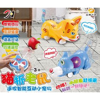 fujitoys.shop JH-908 ของเล่นแมวจับหนูบังคับรีโมท กล่องใหญ่