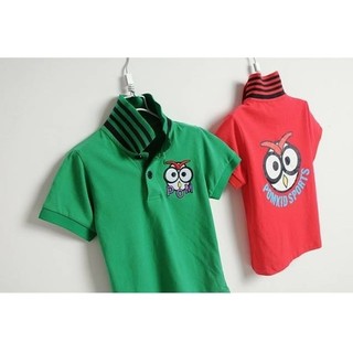 B043 เสื้อยืดคอปก Angry Birds