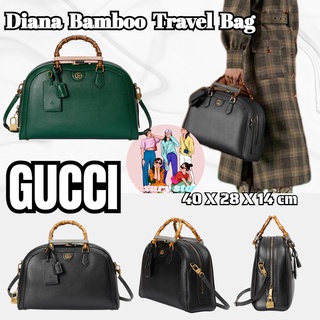 GUCCI/GUCCI Gucci Diana Bamboo Medium Travel Bag/กระเป๋าผู้หญิง/กระเป๋าสะพายข้าง/กระเป๋าสะพายไหล่/รูปแบบล่าสุด/การจัดซื