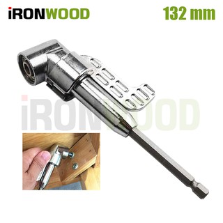 iRon Wood ข้อต่องอ 105 องสา ต่อสว่าน และไขควงไฟฟ้า รุ่นก้านด้ามยาว 132 mm