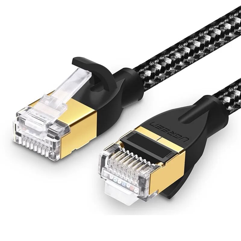 UGREEN 50352 50351 NW117 สายเครือข่าย Cat6 เคลือบตาข่ายสีดํา