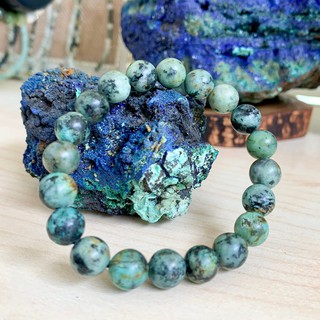 กำไลข้อมือหิน เทอร์คอยส์ แอฟริกา Turquoise Africa *หินธรรมชาติ 100%*