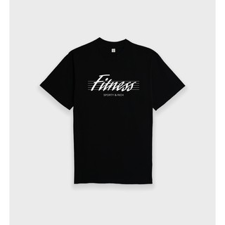 [ของแท้ 100%] เสื้อยืด SPORTY &amp; RICH Fitness T Shirt Black แฟชั่น