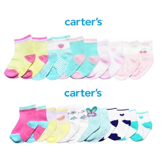 🌸ถุงเท้าเด็ก สีโทนอ่อน 🌈 carters  ขายถูกมาก🌼ถุงเท้าเด็ก แบรนด์แท้ ผ้าหนามาก มีกันลื่น