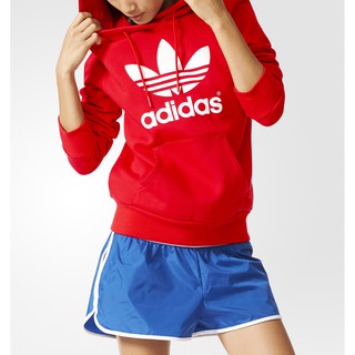 เสื้อแจคเกตฮู้ดผ้าฟรีซนุ่มๆรุ่นคลาสสิคตลอดกาลแบรนด์Adidas Originalsของแท้ รุ่นTrefoil Hoodie (AJ8057)