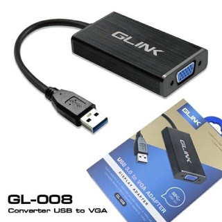 ADAPTER/CONVERTER อุปกรณ์แปลงสัญญาณภาพ GLINK รุ่น GL-008 สายแปลง USB 3.0 เป็น VGA